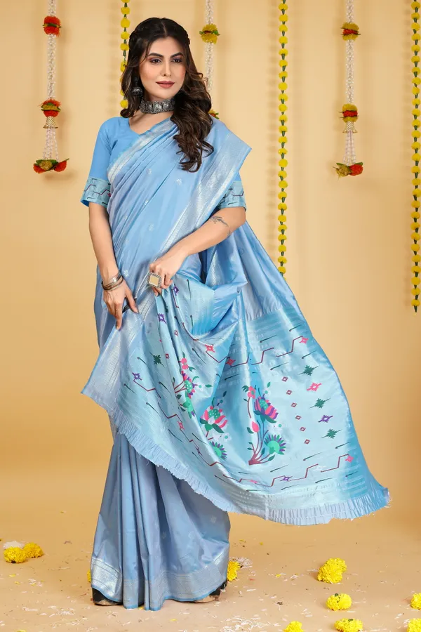 Sky_Blue_Paithani_Silk_Saree_Crafted_with_Perfection_With_Blouse_Piece_Attached